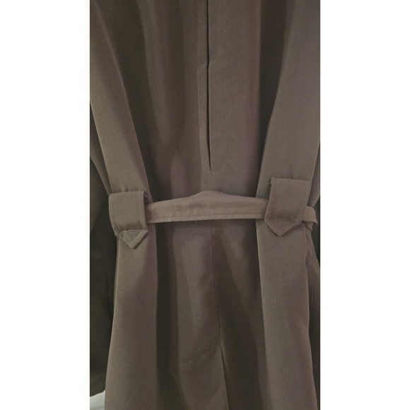 Women Rain Coat by White Stag SZ 3X Chocolate Brown Belted Rain Trench Jacket - Picture 6 of 9